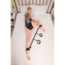 Barra Espalhar o Amor Sportsheets Saffron Spreader Bar & Cuff Set Preto Vegano Ajustável