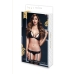 Conjunto de Encaje Sexy Negro Talla Única Baci Lingerie BW3101 Negro (Talla única)