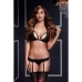 Black Lacy Bra Garter & Open Crotch Panty One Size Baci Lingerie BW3101 Black (One size)