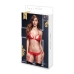 Soutien gorge rouge à lacets jarretière & Panty ouverture entrejambe taille unique Baci Lingerie BW3101-REDOS Rouge (Taille uniq