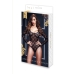 Melns Lacy Ķermeņa Kostīms Back Cutout Viens Izmērs Baci Lingerie BW3102 Melns Viens izmērs