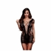 Čipkasta Mini Haljina Corset Front Univerzalna Veličina Baci Lingerie BLW3126 Crna (Univerzalna veličina)