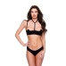 Compleu de lenjerie Baci Lingerie Quarter Negru 2 Piese (S/M)