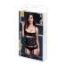 Čipkast Modrček in Steznik in Hlačke Set Ena Velikost Baci Lingerie BLW3100 Črna (Ena velikost)