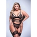 Conjunto de Lingerie Baci Lingerie Preto 3 Peças (Queen)