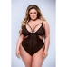 Body Baci Lingerie Crotchless Μαύρο Queen size