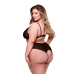 Body Baci Lingerie Crotchless Μαύρο Queen size