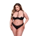 Σετ Εσωρούχων Baci Lingerie Quarter Μαύρο 2 Τεμάχια (Queen size)