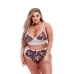 Blonde Undertøysett Baci Lingerie Floral & Lace Grå (XL)