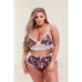 Blonde Undertøysett Baci Lingerie Floral & Lace Grå (XL)