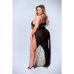 Nočná košieľka Baci Lingerie Gown & G-string Čierna Queen size 2 Kusy