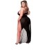 Păpușă Baci Lingerie Gown & G-string Negru Queen size 2 Piese