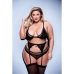 Conjunto de Lingerie Baci Lingerie Preto 3 Peças (Queen)