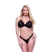 Conjunto de Lencería Baci Lingerie Crotchless G- Negro 2 Piezas (M/L)