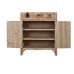 Cassettiera Home ESPRIT Nero Naturale Abete Legno MDF Orientale 63 x 27 x 101 cm