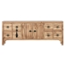 Mobilă TV Home ESPRIT Negru Natural Brad Lemn MDF 130 x 24 x 51 cm