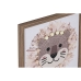 Lienzo Home ESPRIT Blanco Natural Infantil Animales 30 x 2,6 x 30 cm (3 Unidades)