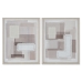 Toile Home ESPRIT Beige Gris Abstrait Moderne 40 x 2,5 x 50 cm (2 Unités)