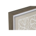 Canvas Home ESPRIT Wit Beige Blad van een plant Stads 50 x 4 x 60 cm (2 Stuks)