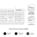 Teclado Subblim SUBKBC0SSK51 Blanco Qwerty Español