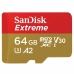 Micro SD Memory Card with Adaptor SanDisk Extreme 64 GB