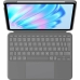 Housse pour Tablette Logitech iPad Air 2024 | iPad Air 2022 Gris Espagnol Qwerty QWERTY