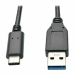 Adapter USB-C naar USB Eaton U428-003-G2 Zwart 1,83 m