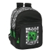 Zaino Scuola Minecraft Nero Verde Grigio 32 x 42 x 15 cm