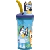 Beker met Rietje Bluey Hemelsblauw PVC 3D 360 ml