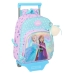 Schoolrugzak met Wielen Frozen Cool days Paars Hemelsblauw 28 x 34 x 10 cm