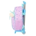 Mochila Escolar com Rodas Frozen Cool days Violeta Azul celeste 28 x 34 x 10 cm