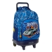 Mochila Escolar com Rodas Hot Wheels Sonny Azul Marinho 33 x 45 x 22 cm