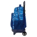 School Rucksack with Wheels Hot Wheels Sonny Navy Blue 33 x 45 x 22 cm