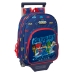 Mochila Escolar com Rodas PJ Masks Ready Azul Marinho 26 x 34 x 11 cm