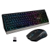 Klaviatūra un Bezvadu Pele The G-Lab WIRELESS GAMING Melns Spāņu Qwerty