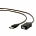 Kabel z rozgałęźnikiem USB GEMBIRD UAE-01-10M (10 m) Czarny 10 m (1 Sztuk)