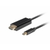 Cable USB-C a HDMI Lanberg CA-CMHD-10CU-0010-BK Negro 1 m