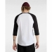 Camiseta Deportiva de Manga Corta Vans Style 76 Raglan Blanco