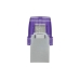 Memória USB Kingston microDuo 3C Violeta Aço 256 GB (1 Unidade)