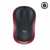 Rato sem Fios Logitech M185 Preto Vermelho Monocromática 1000 dpi