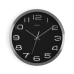 Reloj de Pared Versa Negro Aluminio (4 x 30 x 30 cm)