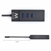 3 portowy HUB USB Ewent EW1141 Czarny USB 3.1