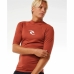 Heren-T-Shirt met Korte Mouwen Rip Curl Waves Upf Bruin