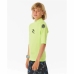 Kurzarm-T-Shirt für Kinder Rip Curl Wave Upf Zitronengrün