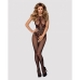 Bodystocking G308 (Egy méret) Obsessive G308 S/M/L Fekete