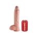 Dildo z jądrami 10 cali cieliste King Cock 12526