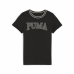 Barn T-shirt med kortärm Puma QUAD G Svart