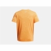 Heren-T-Shirt met Korte Mouwen Under Armour Launch Donker oranje