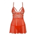 Babydoll Obsessive 838-BAB-3 Red L/XL