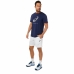 Heren-T-Shirt met Korte Mouwen Asics Court Blauw